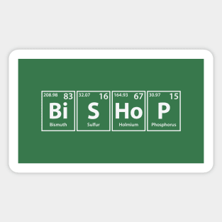 Bishop (Bi-S-Ho-P) Periodic Elements Spelling Sticker